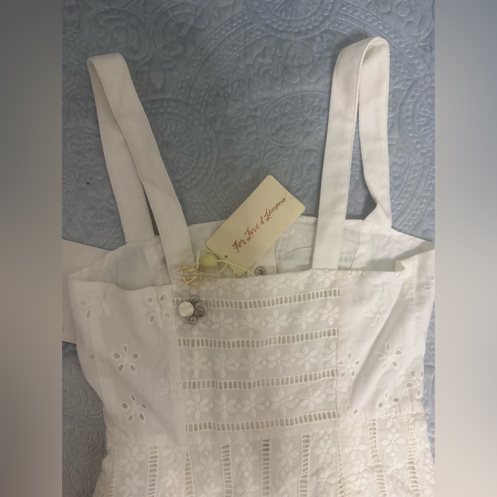 NWT For Love & Lemons Hermosa Eyelet Snap Dress - Picture 9 of 14